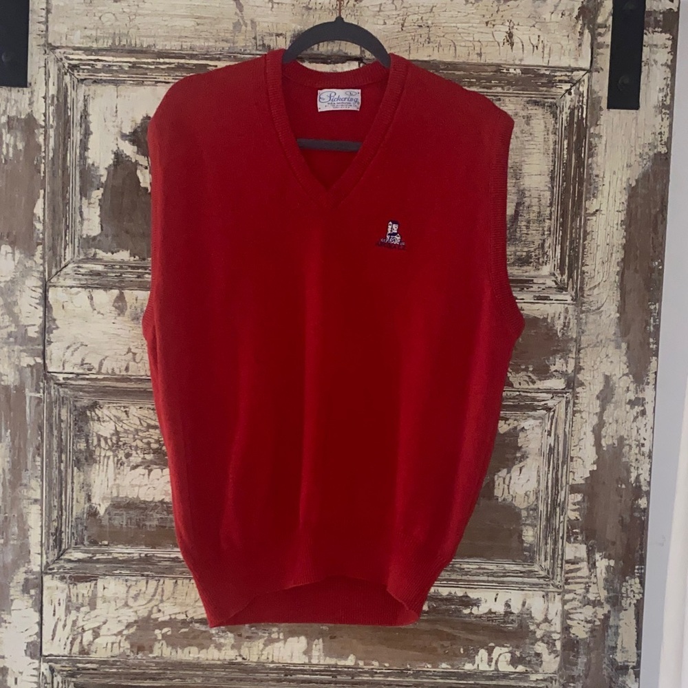 Classic Red V-Neck Sweater Vest